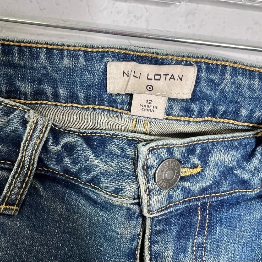Nili Lotan X Target Wide Leg Jeans Women’s Size 12 Snap Button Sides C